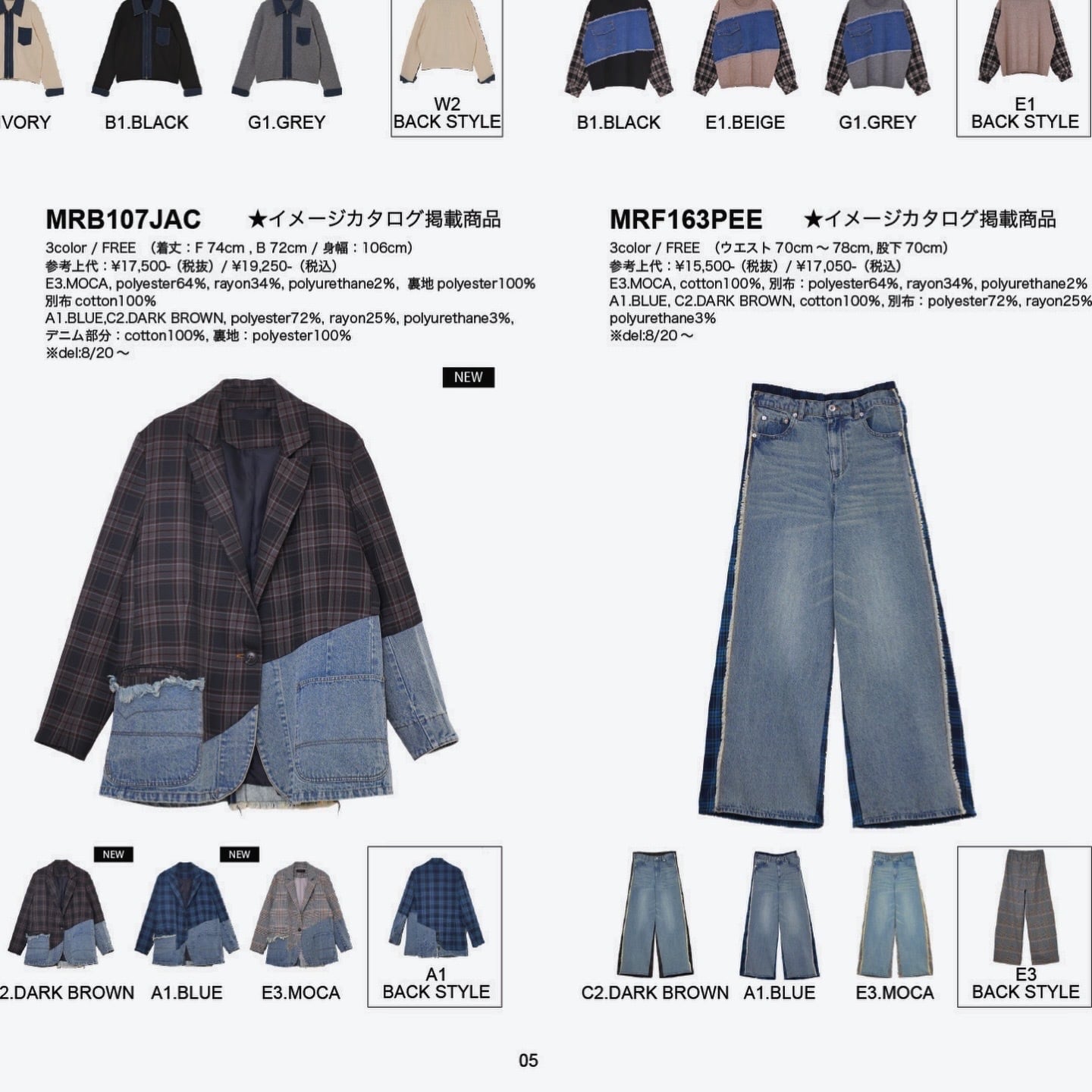 ミカーレミカーレ MICALLEMICALLE micallemicalle デニム切り替え