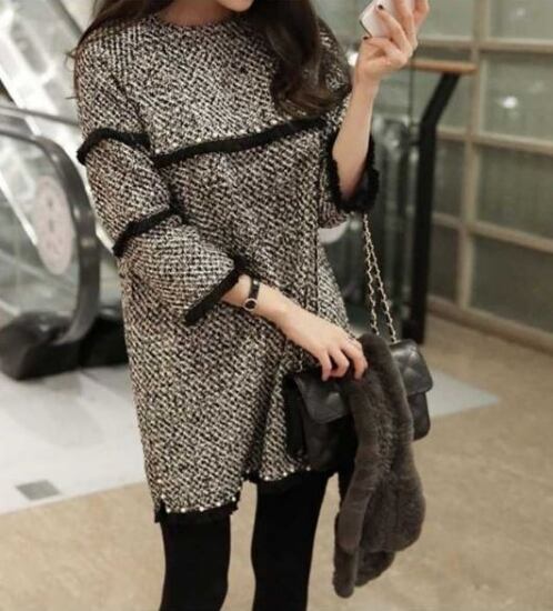 ワンピース レーシー ショート ラウンドネック Wポケット ミニワンピース ミニワンピ レディース ラウンドネック 7分丈袖