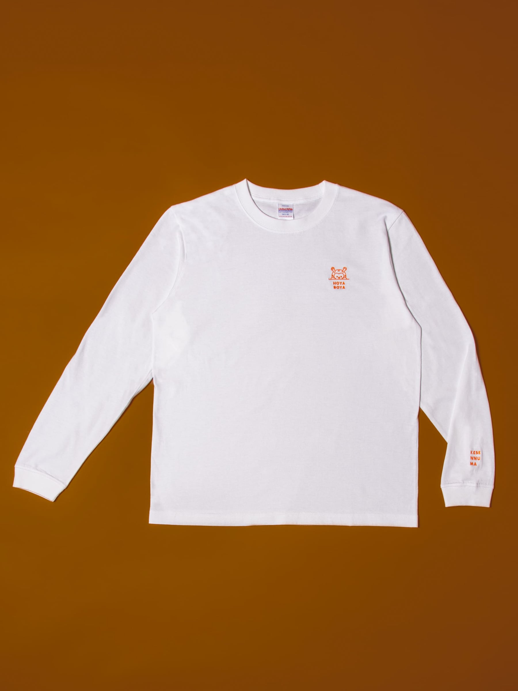 ホヤぼーや刺繍ロングスリーブTシャツ(ホワイト) | SECOND SIDE STORE