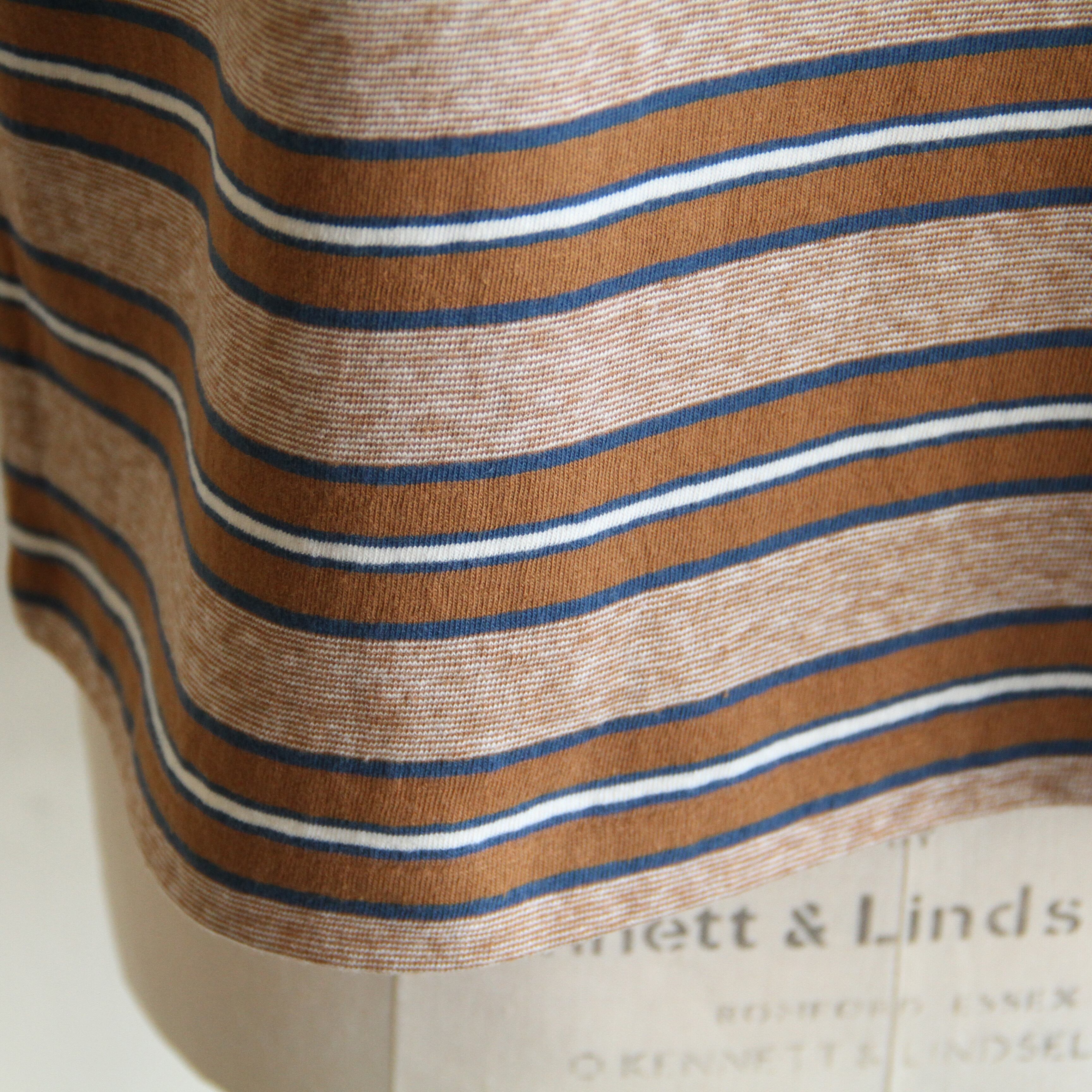 PHEENY【 womens 】Multi border layered short sleeve tee