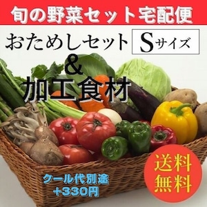 お試し旬の野菜＆加工食材：詰合せセット【Sセット（７～８種類）】「１～２人向き」宅配サービス【送料無料】