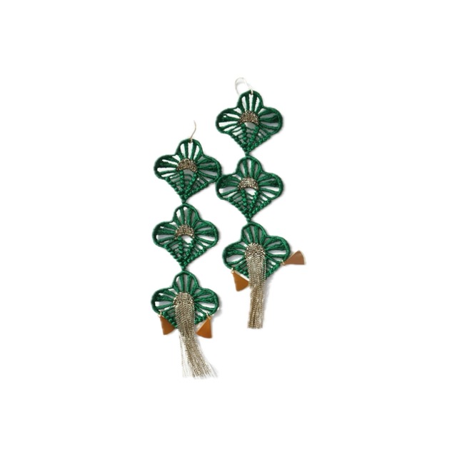 【BANSAN】Lucky Charm Pierce (濃緑) [spring accessories]