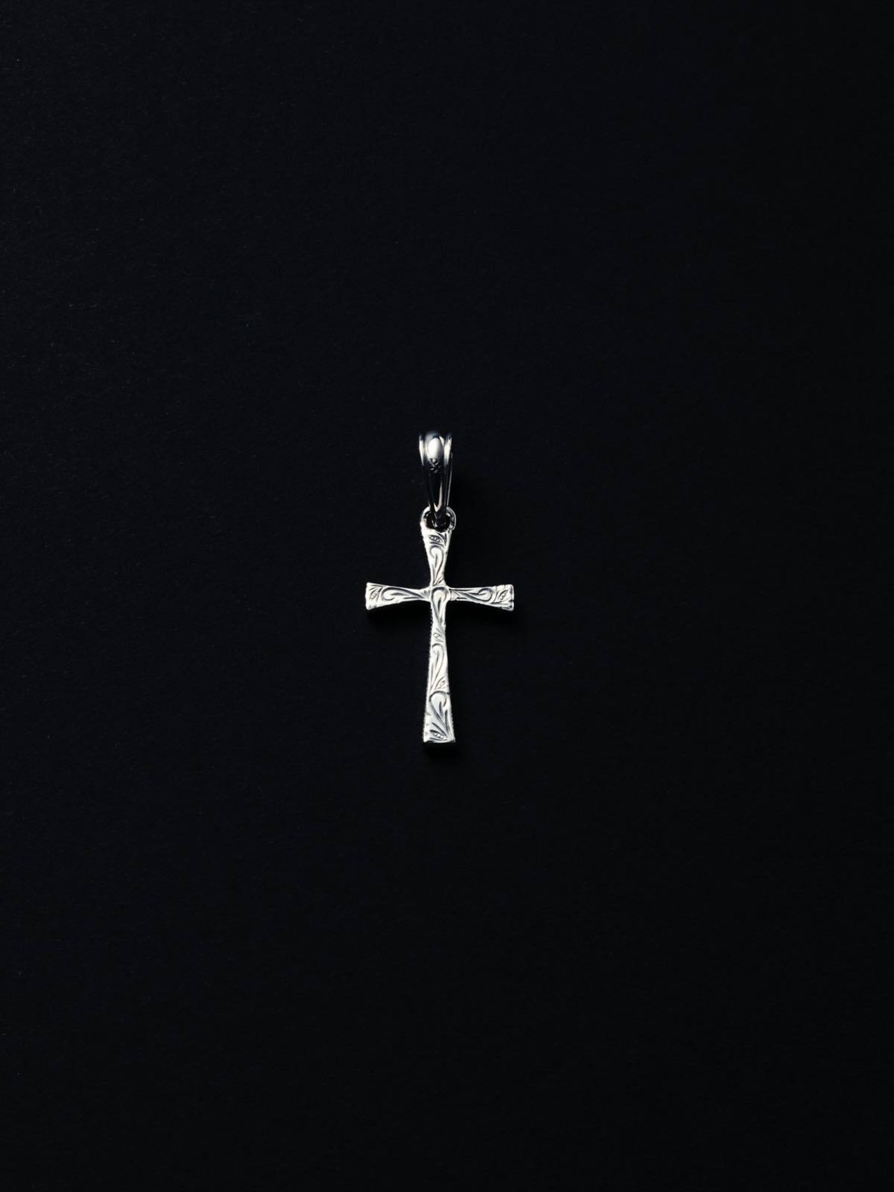 Engraved Tiny Cross Pendant