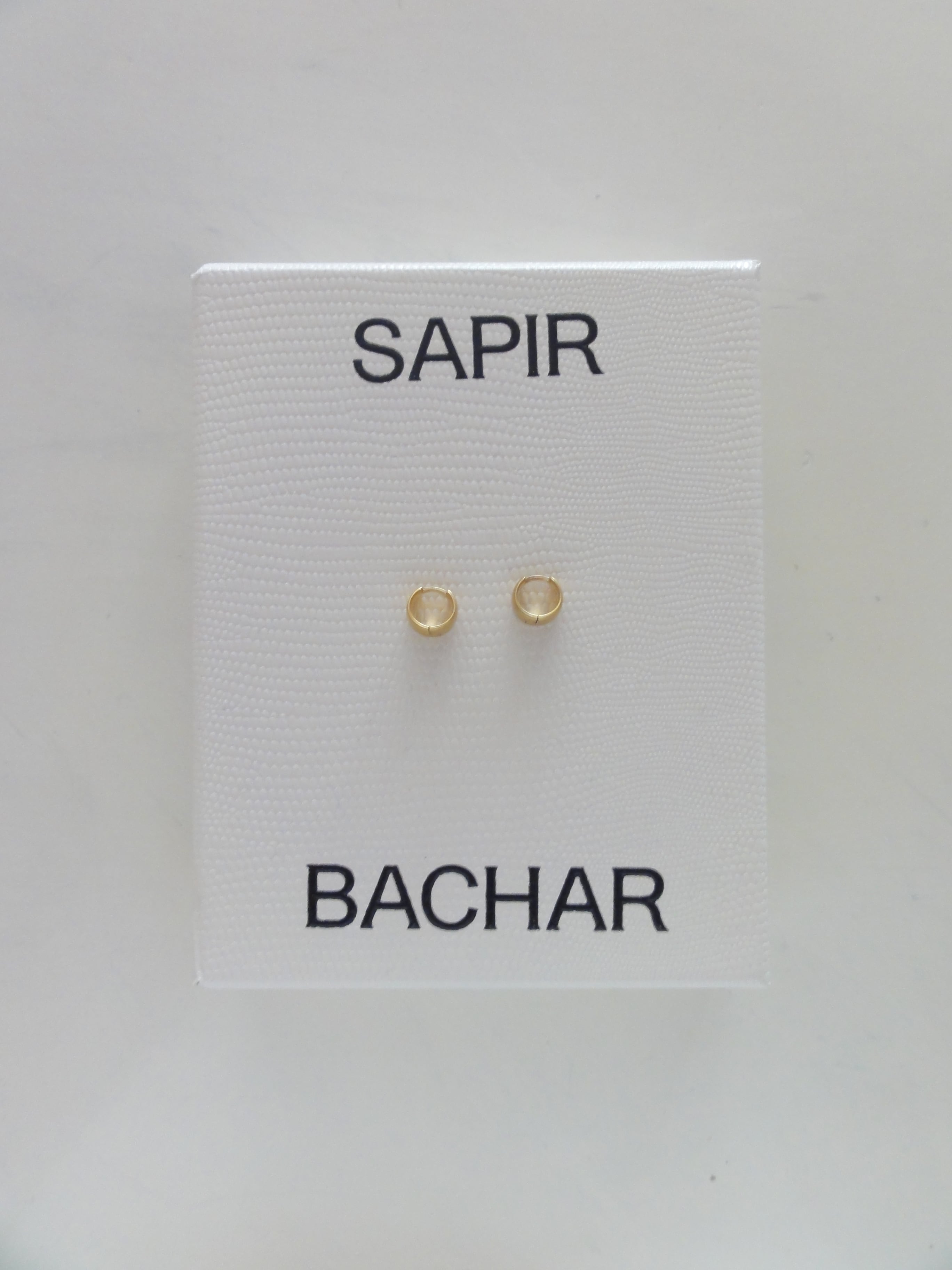 SAPIR BACHAR GOLD HELIX HOOPS (24K gold plated sterling silver