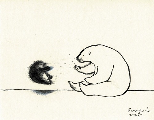 突風とペンギン。