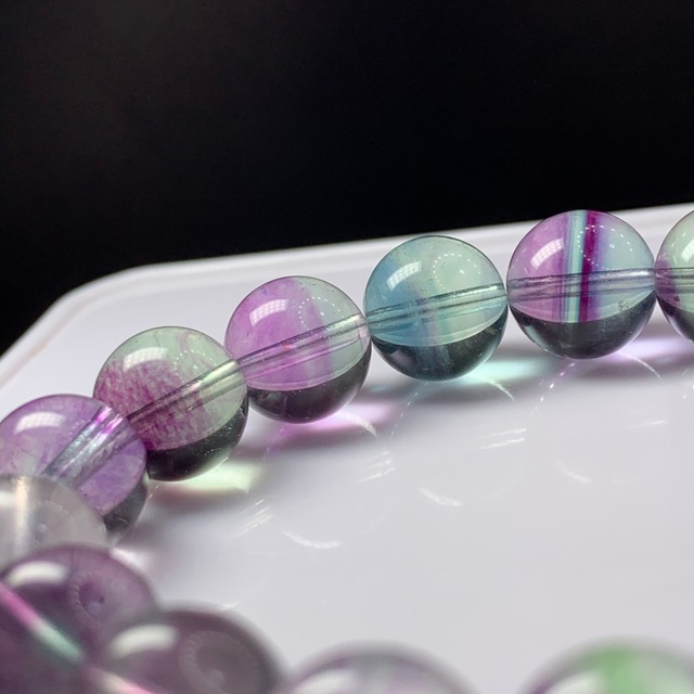 f59透明！綺麗なグラデーションフローライトブレスレット