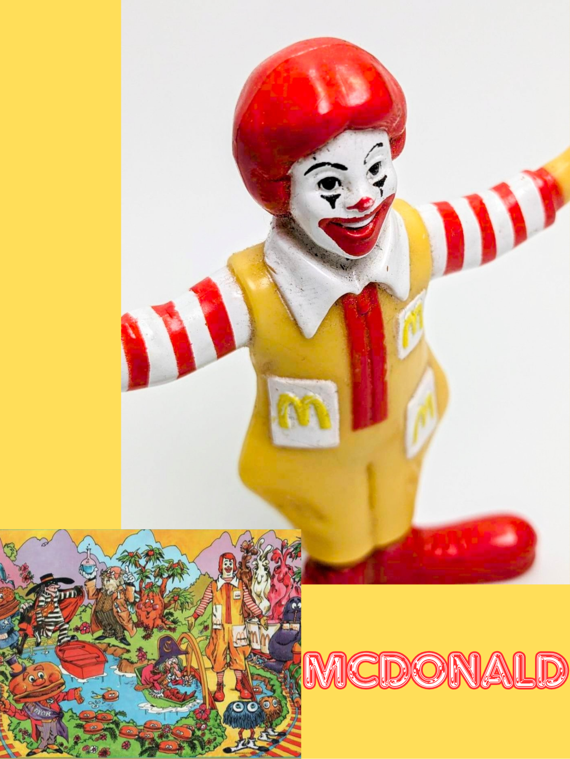 McDonald  1995年製  【海外限定 ミールトイ フィギュア ドナルド・マクドナルド (Ronald McDonald) 】〚アメリカン雑貨 アメトイ〛