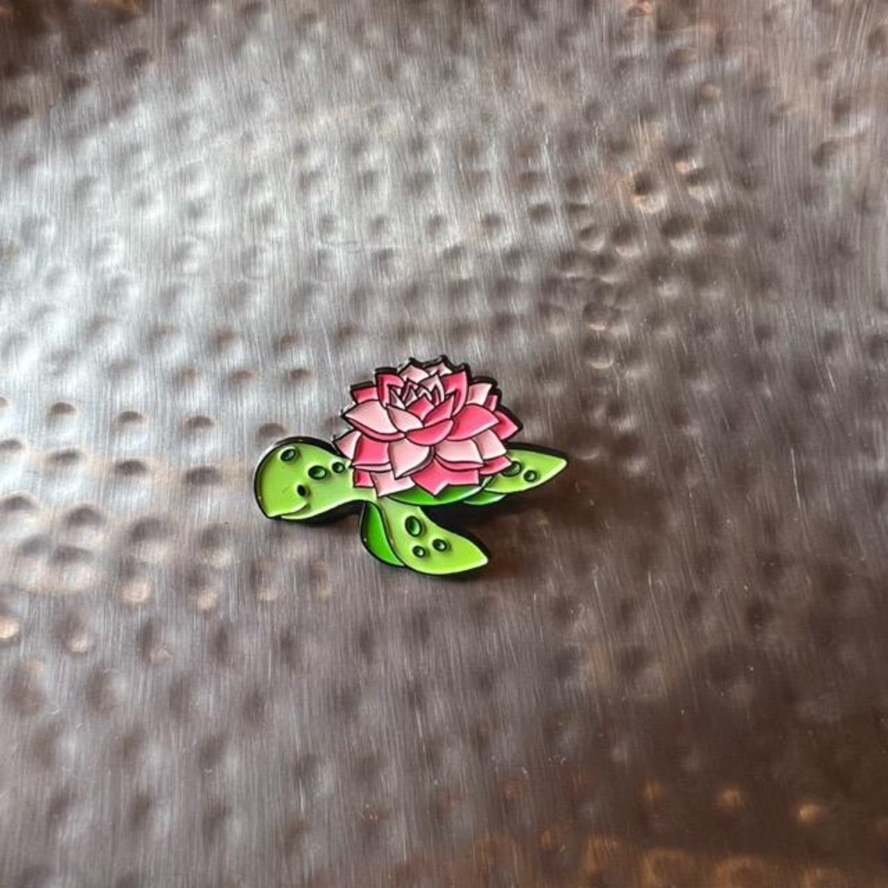 TOPANGA Jewelry　pin brooch　Flower Turtle　ピンブローチ　フラワーカメ　亀　ギフト　プレゼント