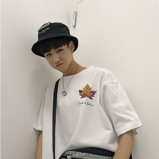 全2色 カジュアル プリント おしゃれ 半そで Tシャツ カットソー