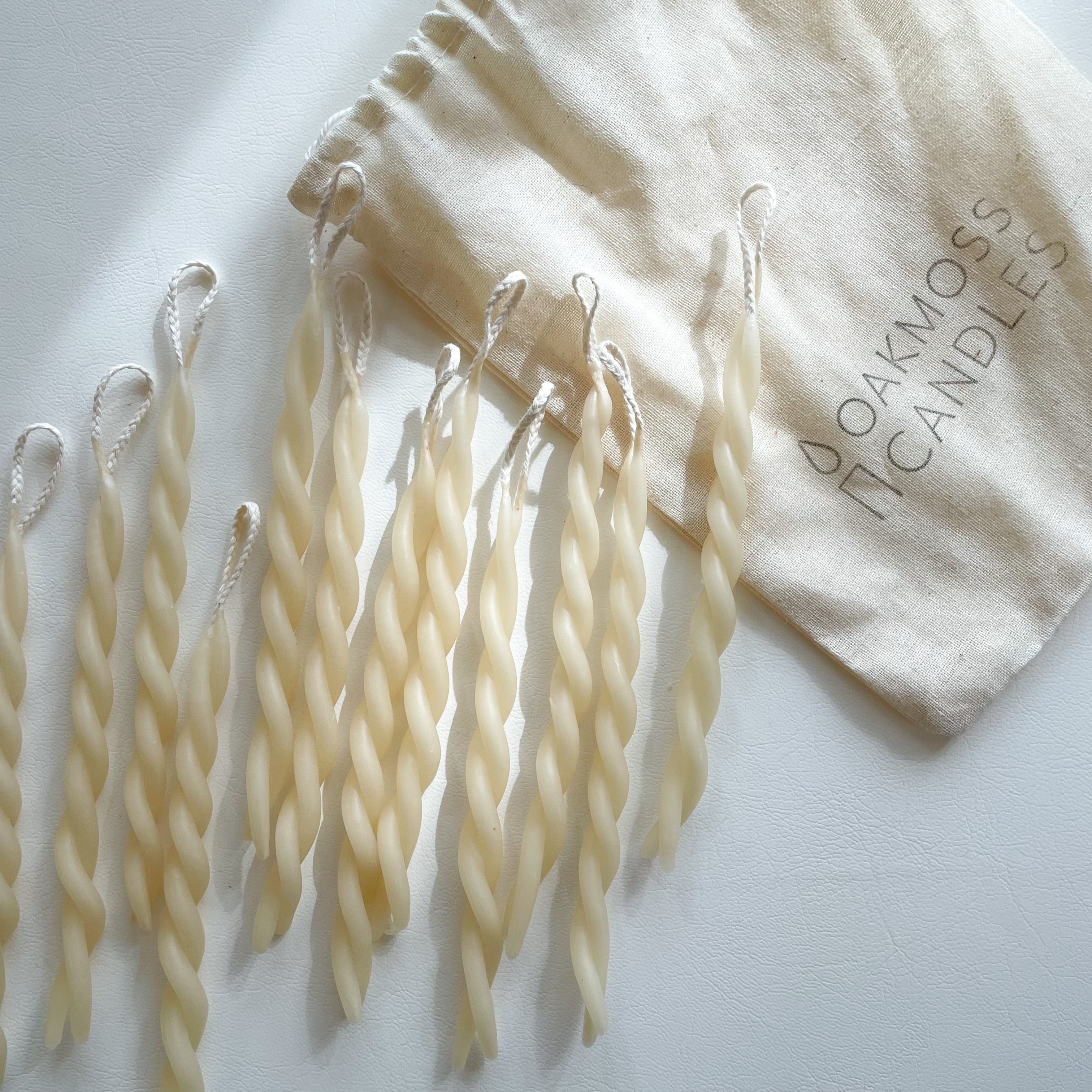 〔OAKMOSS CANDLES〕Beeswax Twisted Candle