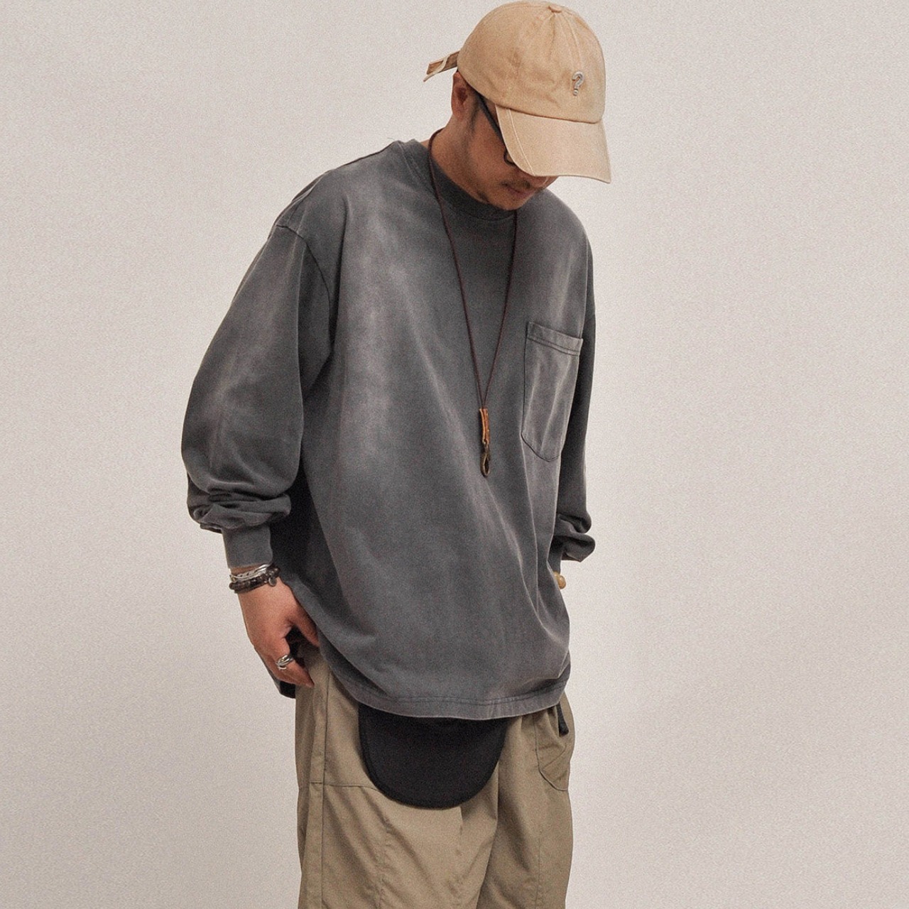 フェードウォッシュ・ロングスリーブシャツ A2094 - 1