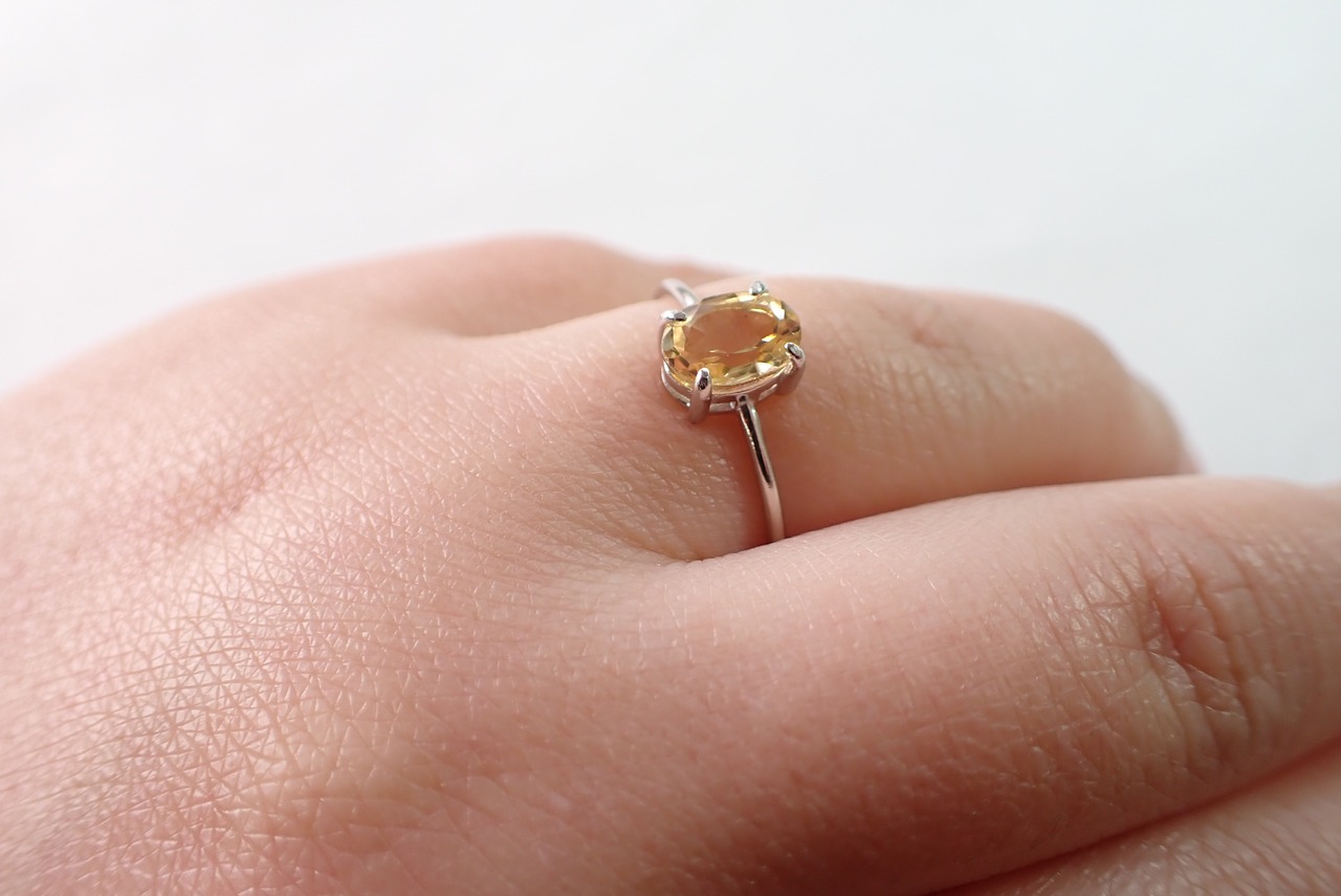 ワンポイントリング(シトリン) 0.81ct  [C1‐442]