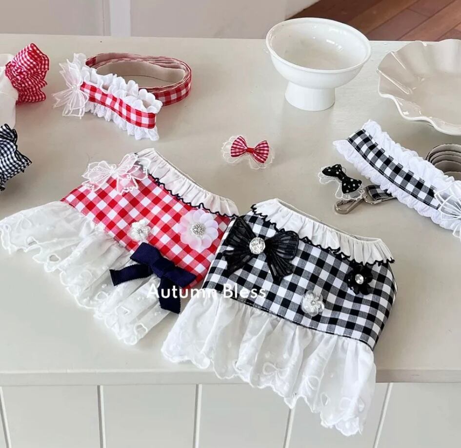 《予約》AB0010 Floral Checkered Lace Harness