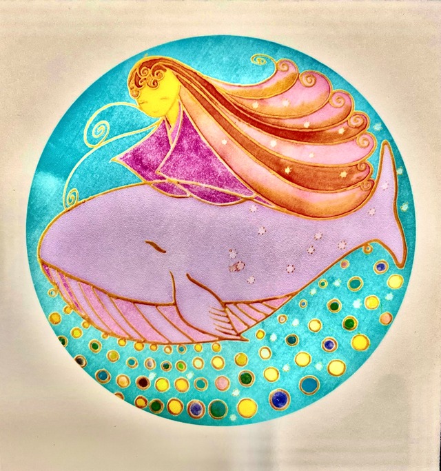 12) 宇宙からの癒し❣️マウントシャスタ「スピリチュアル・エナジー」アート小型「Whale Rider Goddess」