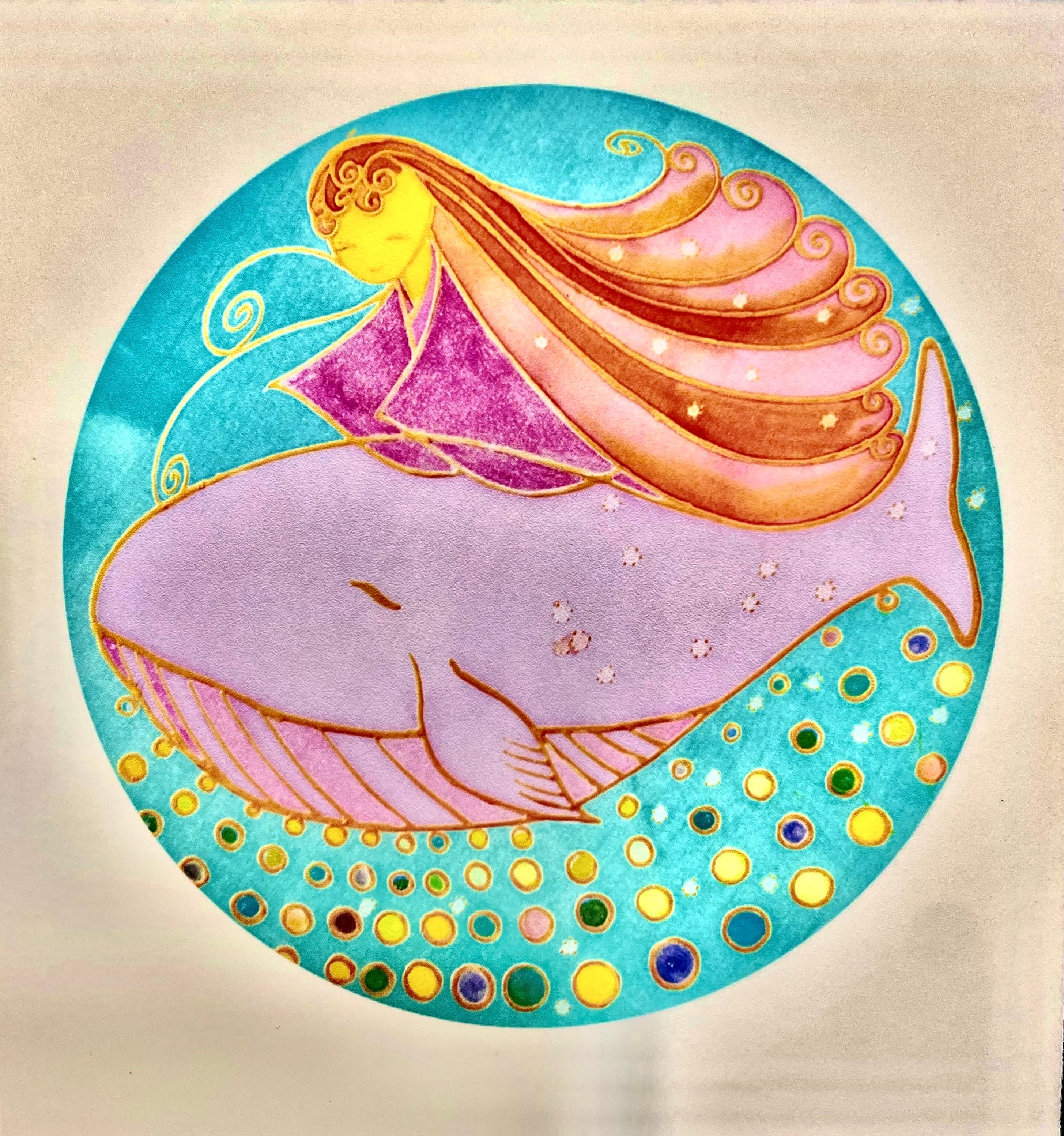 12) 宇宙からの癒し❣️マウントシャスタ「スピリチュアル・エナジー」アート小型「Whale Rider Goddess」