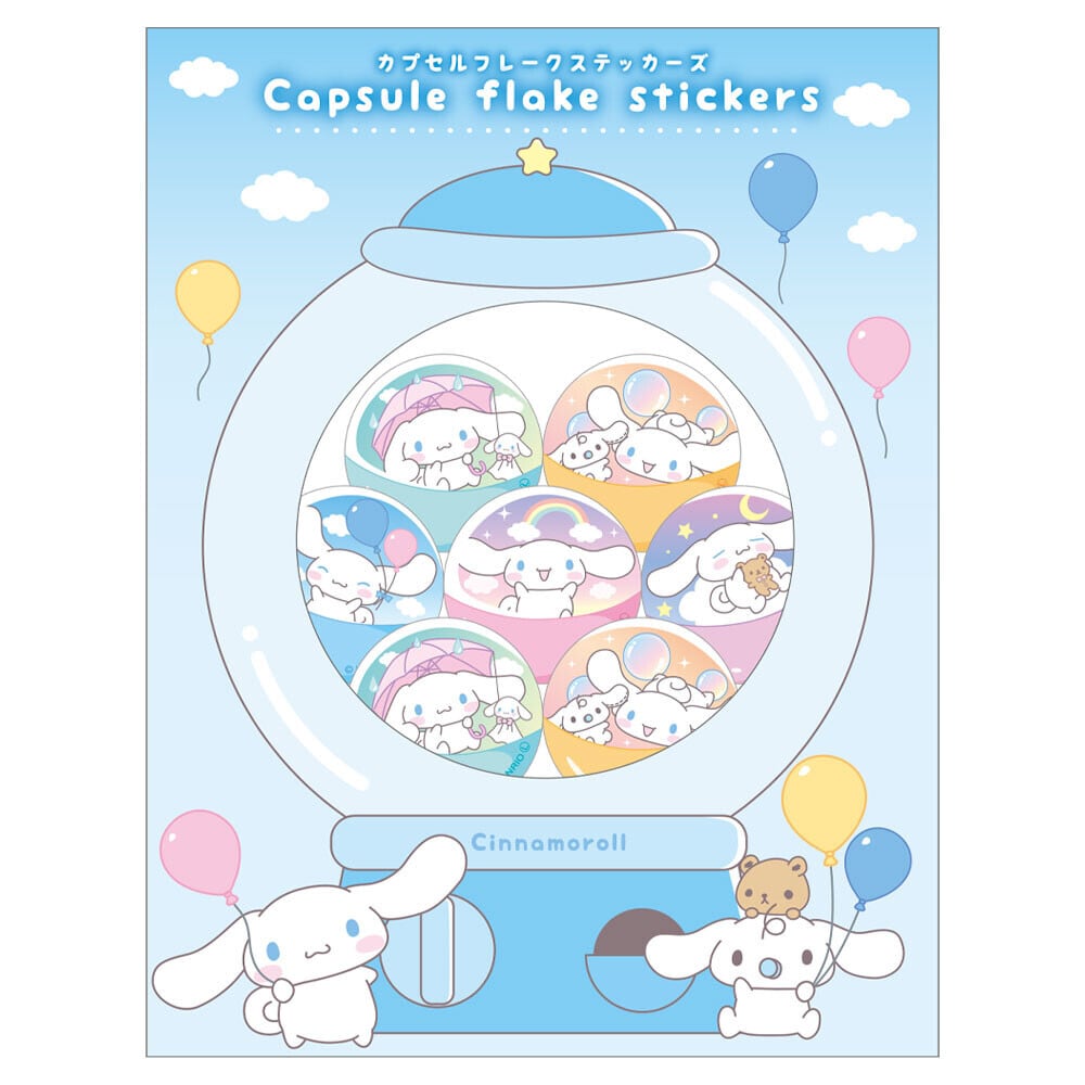 サンリオキャラクターズ カプセルフレークステッカーズ シナモロール