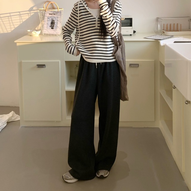 drawstring casual pants J00030