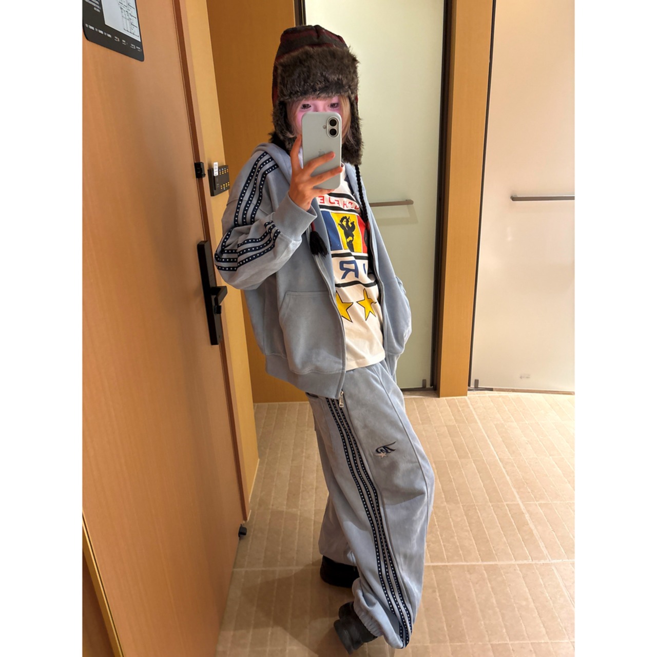 ストリート  スエード セットアップ パンツ P377