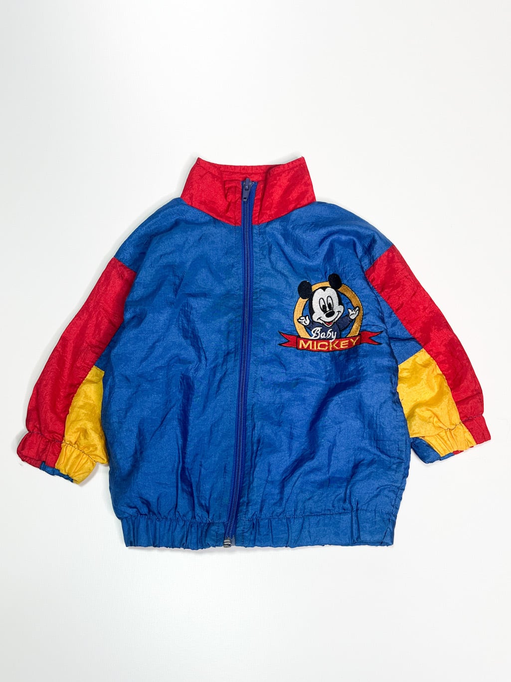 【90cm】VINTAGE 90's ベビーミッキー ウィンドブレーカー【10191】※