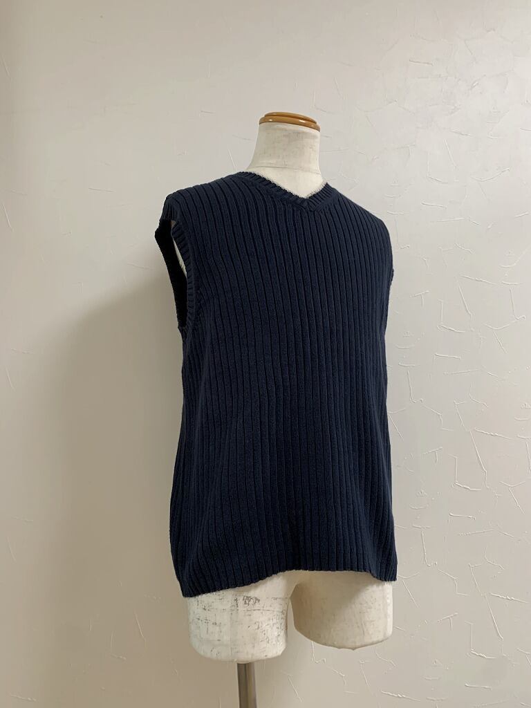 1990's Knitting Line Design V-Neck Knit Vest