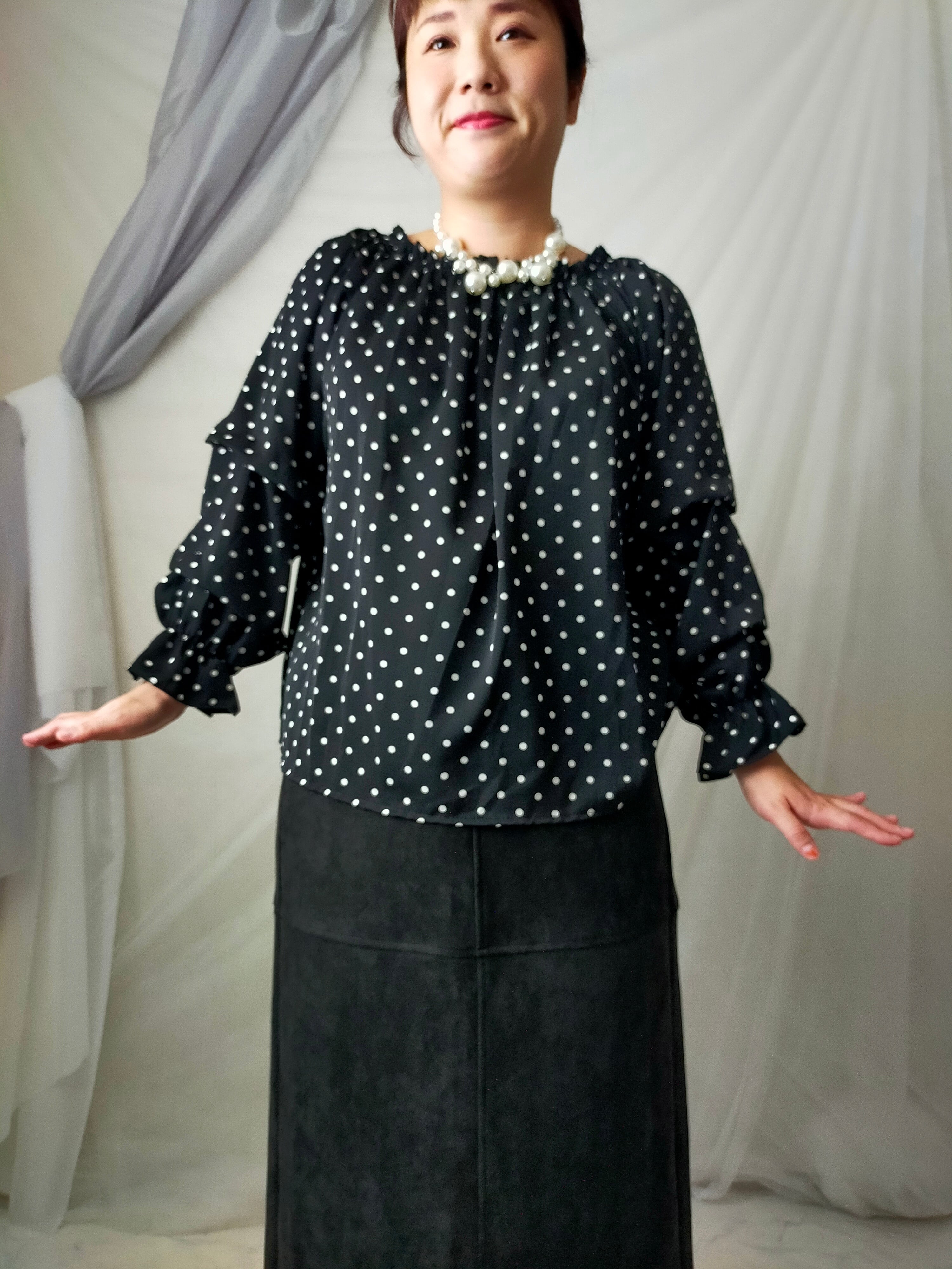 ドットブラウス | ぽっちゃりセレクトchachapi