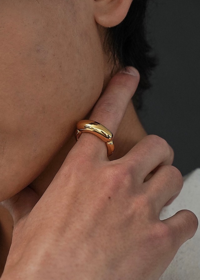 316L tube ring［GOLD］#r163
