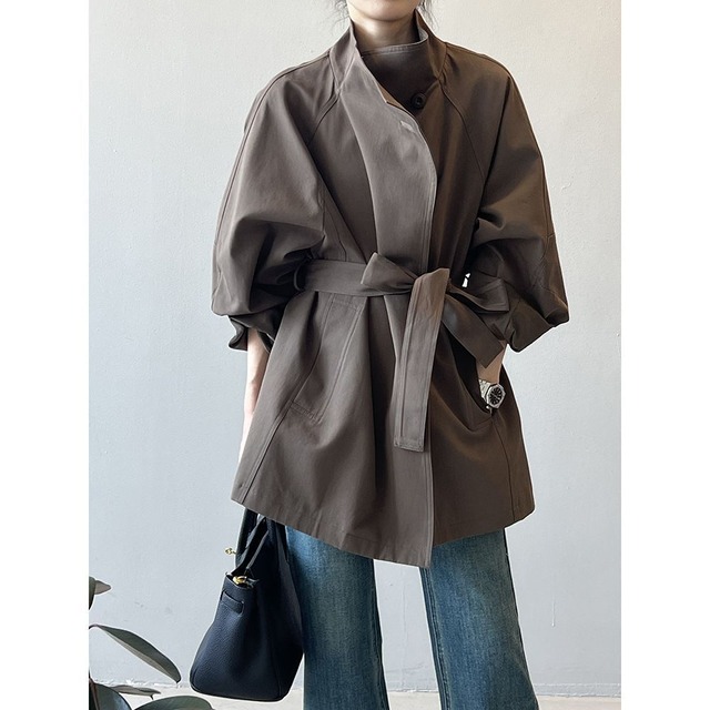 【コート】トレンチコート レディース きれいめ 体型カバー 着痩せ ミドル アウター 春 秋 冬 20代 30代 40代 50代 ウィンドブレーカートレンチコート スプリングコート きれいめ おしゃれ シンプル カーキ ブラウン 茶色 M L XL
