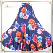 社交ダンス 衣装 スタンダード スカート レッスンウェア オールシーズン Leirena レイリーナ 青 水色 赤 紫 緑 花柄 ブルー系 派手 フラワー スカート ダンスウェア レディース カジュアル おしゃれ お花柄 丈85cm ウエスト31.5cm~ 伸縮性 ポリエステル ポリウレタン おすすめ 21秋冬 スポーツウェア ダンス衣装 教室用 通年着用安心