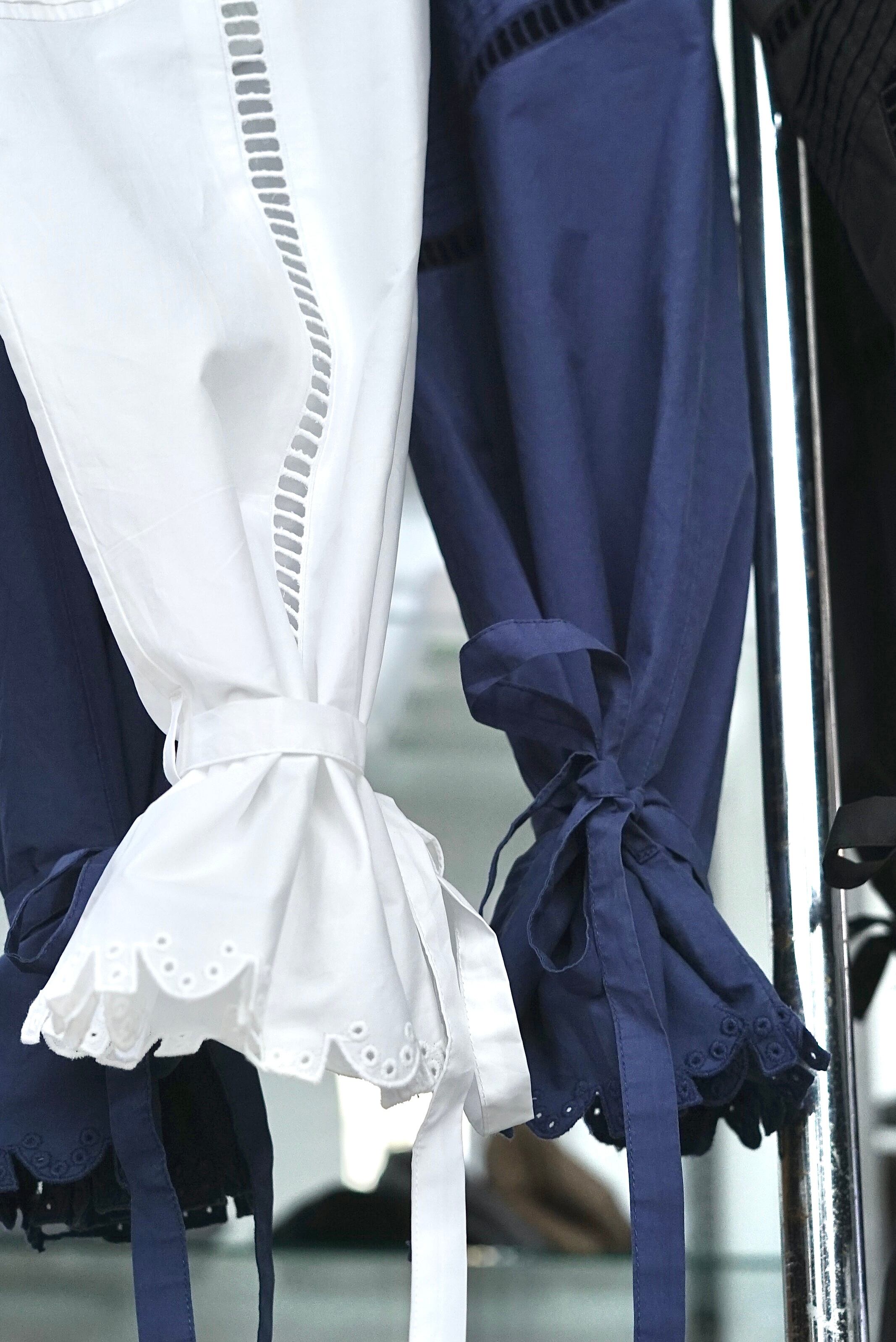 JUN MIKAMI / CUT RUFFLE PANTS (WHITE, NAVY, BLACK) | JUQUI Online