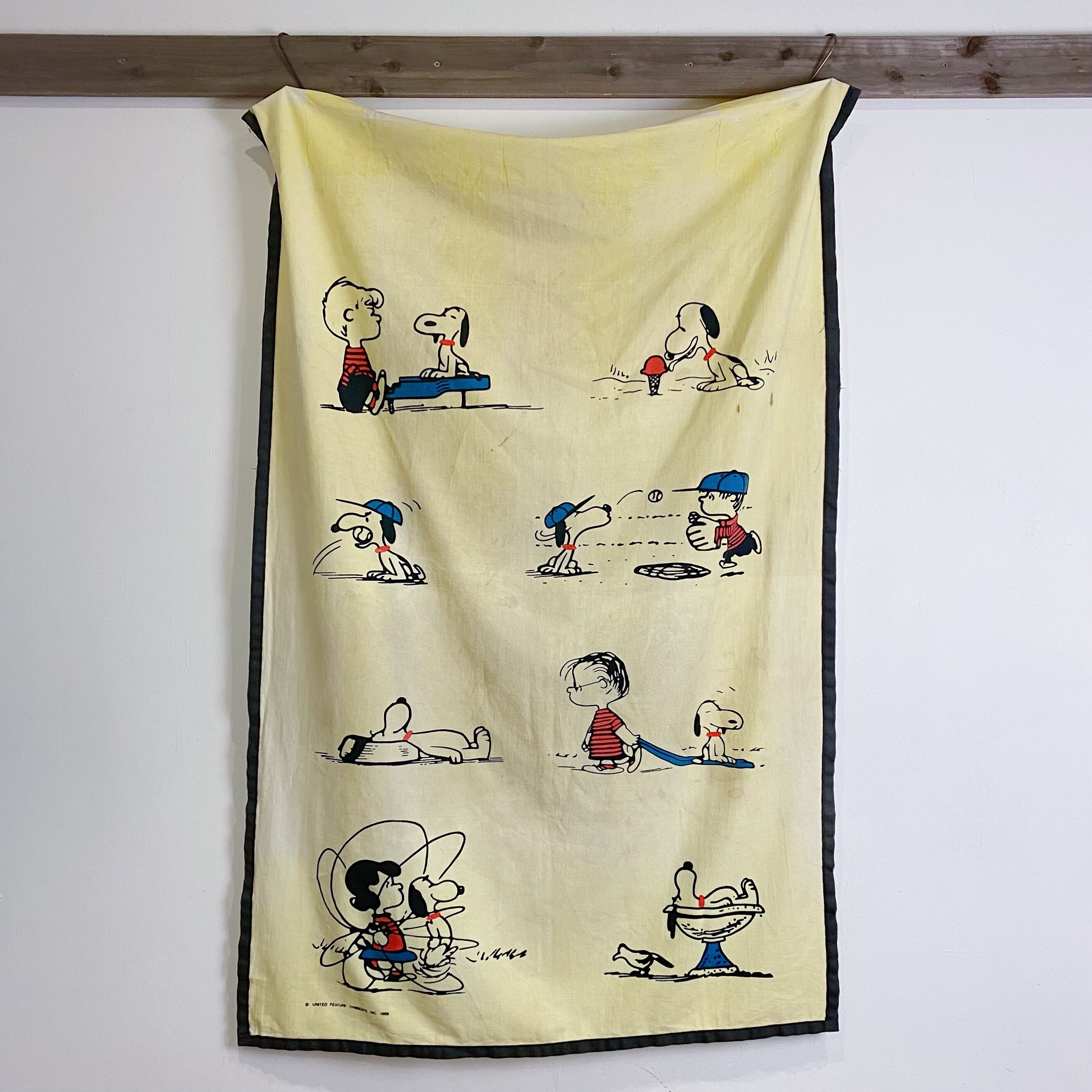 SNOOPY スヌーピー 布 cotton fabric 60s vintage