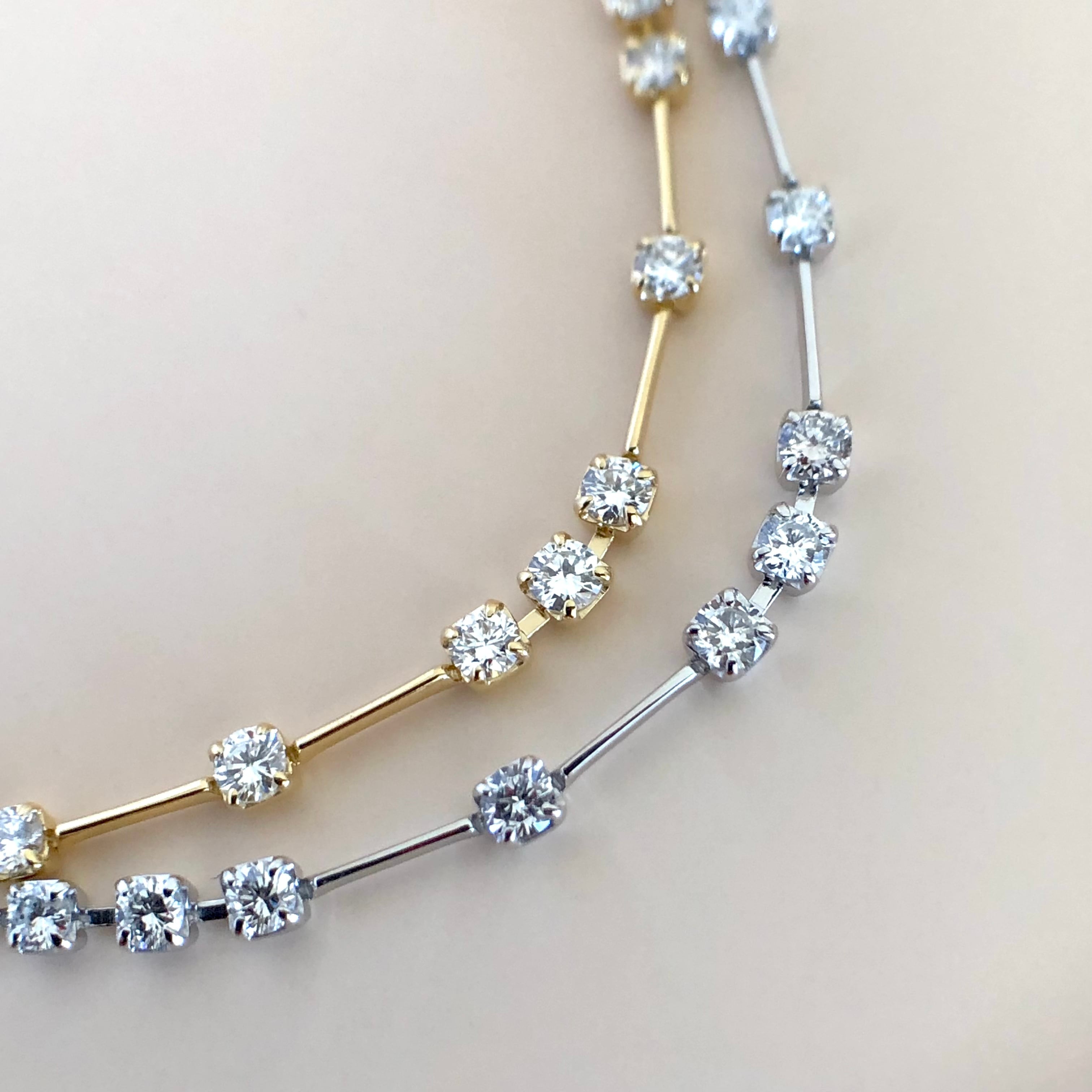 ダイヤモンド ライン ブレスレット 1.00ct プラチナ チェカ鑑別 ダイヤモンド ライン ブレスレット 1.00ct プラチナ チェカ鑑別