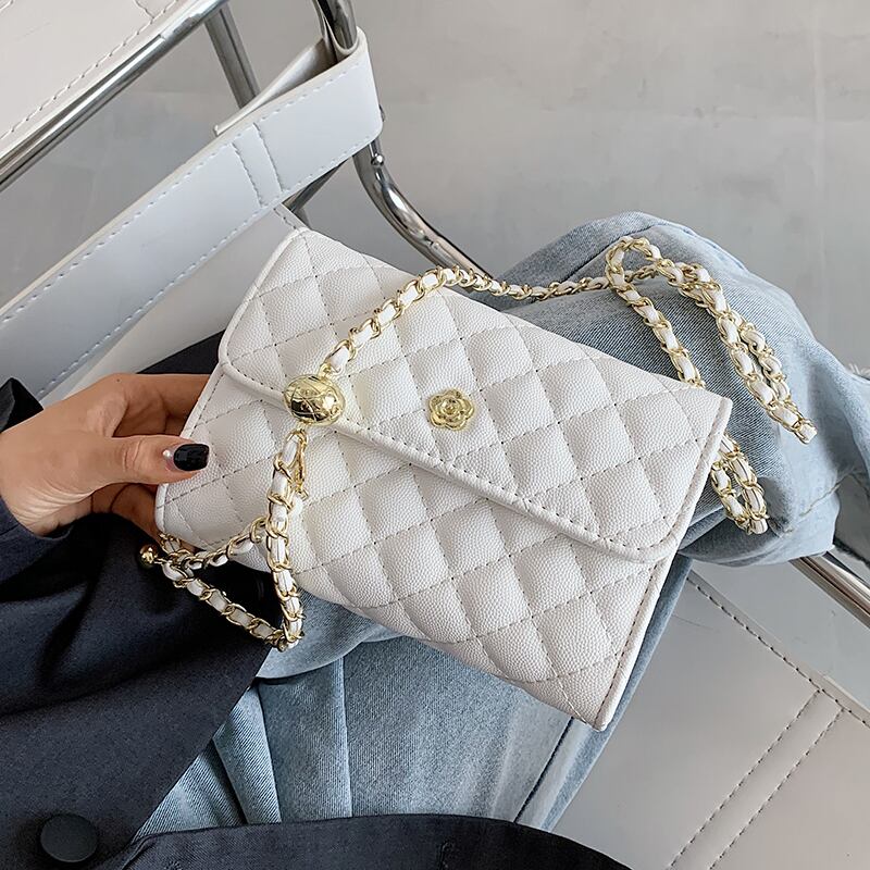 ネットレッドレディースバッグ2020新しいトレンディな菱形チェーンショルダーバッグinsバージョンのワイルドクロスボディスモールスクエアバッグ Tiancai_Wing_Bag4790764