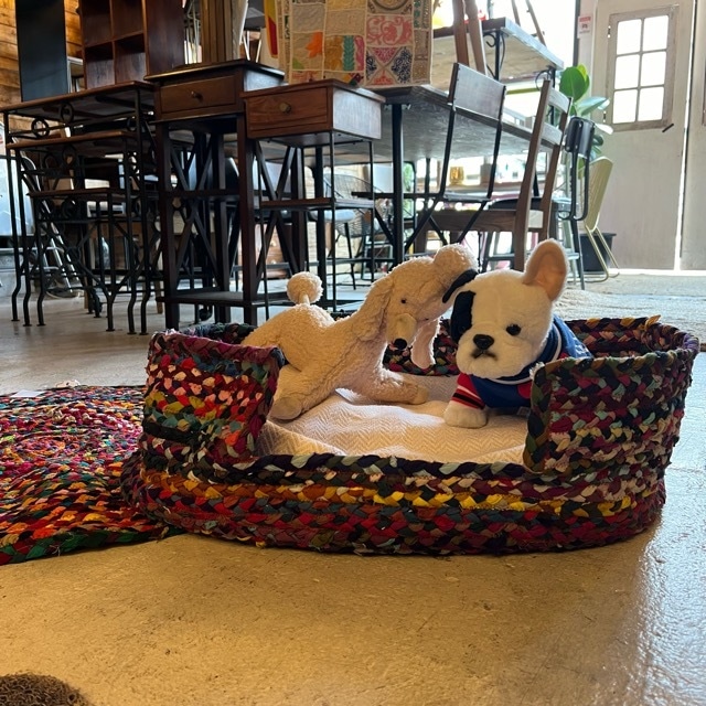 TOPANGA 　Recycled Multi color Pet Rug  Large  リサイクルマルチカラーペットラグ　ラージサイズ　ペットベッド　犬　猫 小型犬