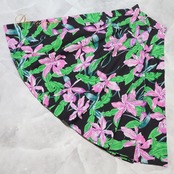 フラダンス 衣装 スカート ブラック系 花柄 葉っぱ柄 おしゃれ 上品 きれい 高級感 かわいい 華やか 鮮やか 明るい 黒 緑 桃 白 ハワイアン アロハ ハワイアンプリント フラ ダンス レッスン 練習 グリーン系 ピンク系 ホワイト系 服 葉柄 南国風