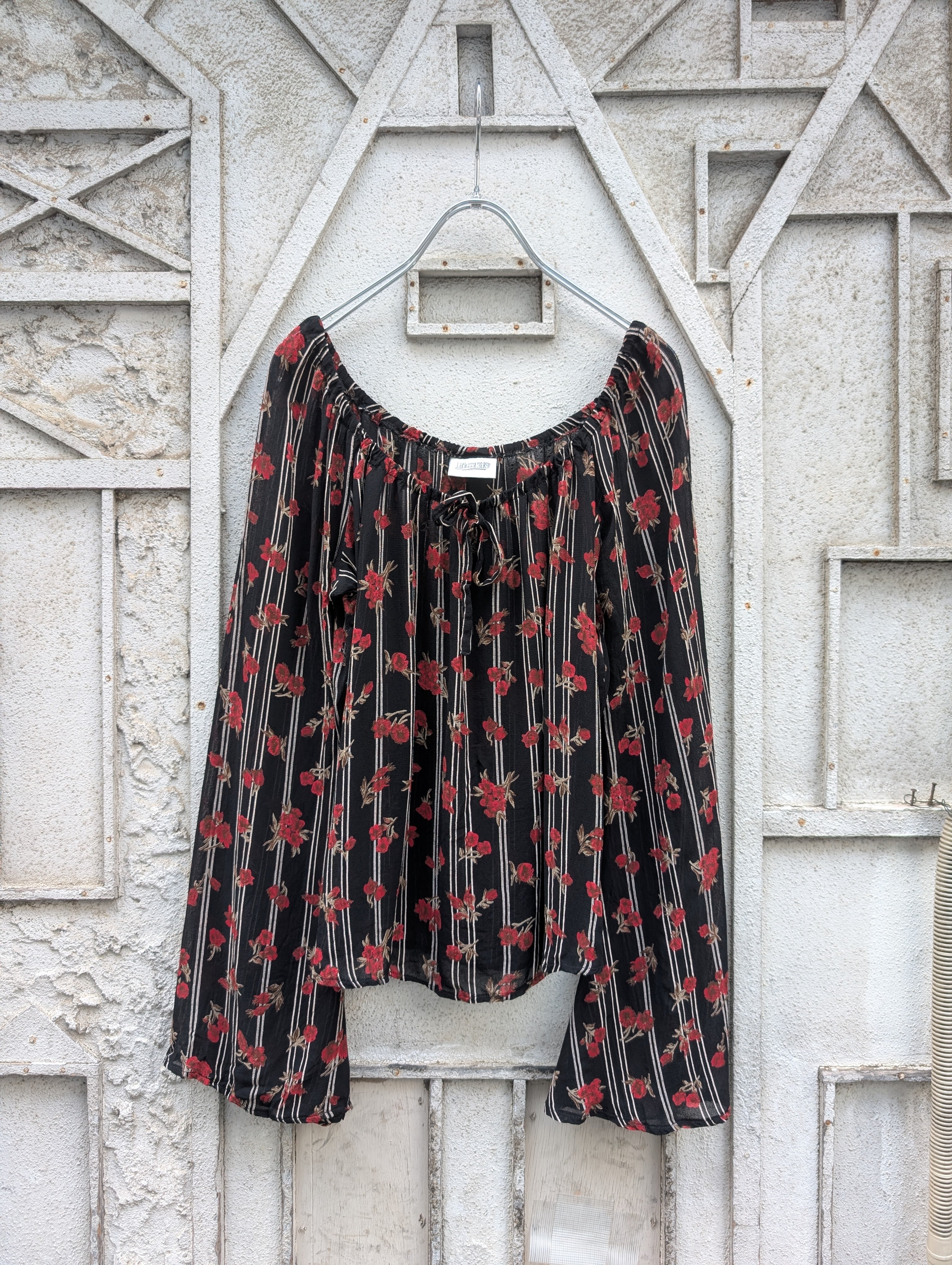 "ROSE" sheer blouse
