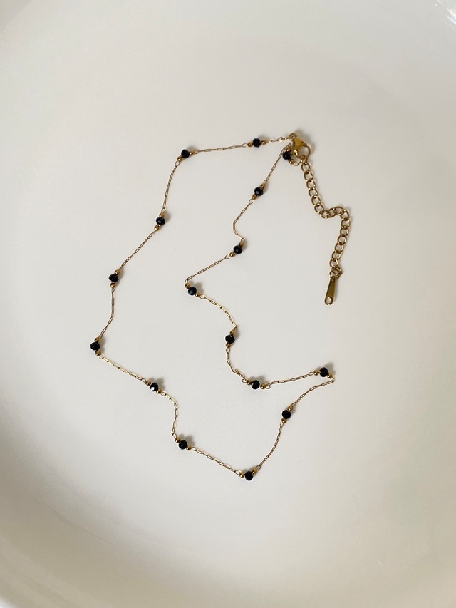 black dot necklace