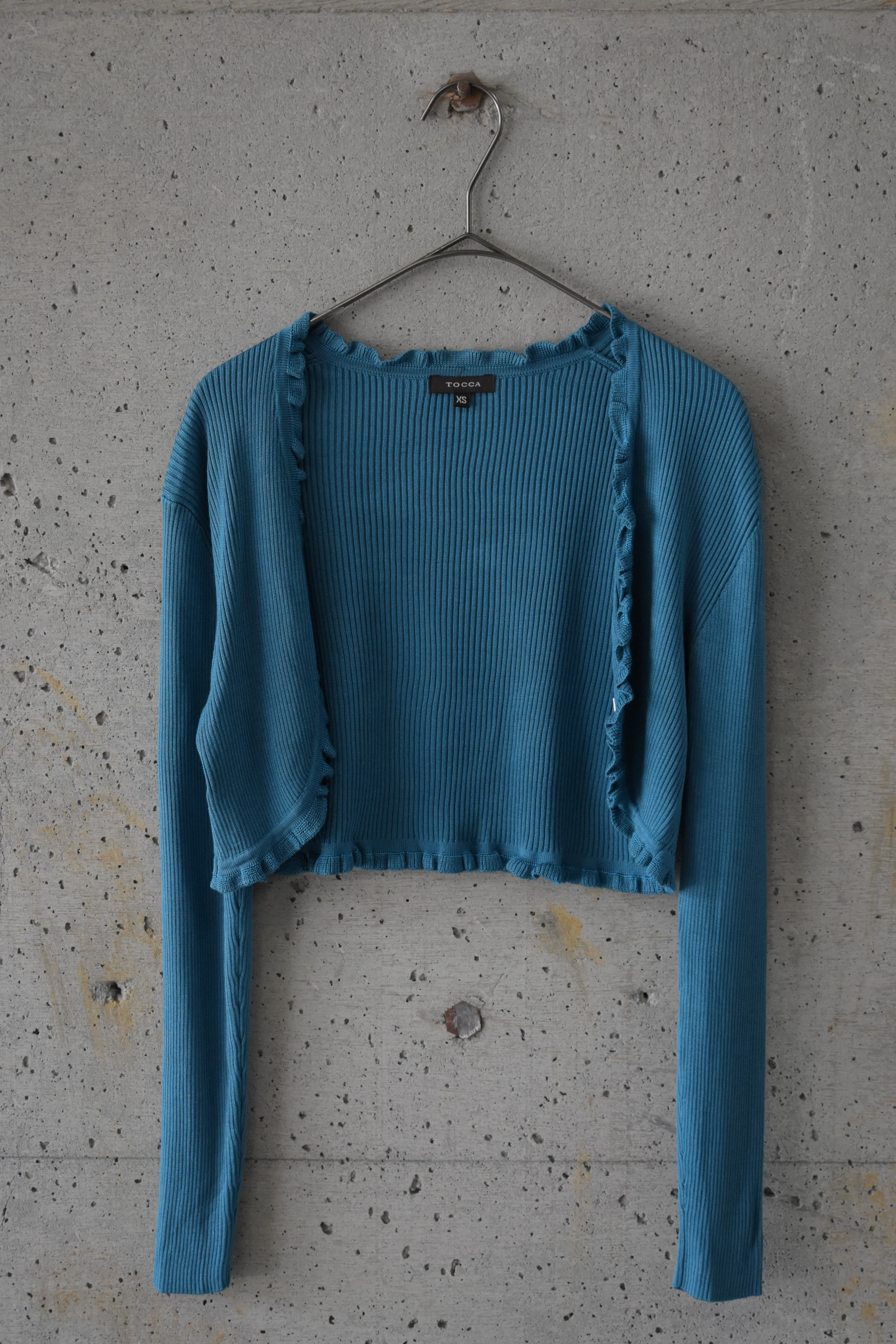Ruffled knit bolero