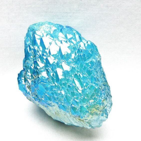 オーラクリスタル 原石 ブルー エレスチャル オーラ水晶 一点物181-4713