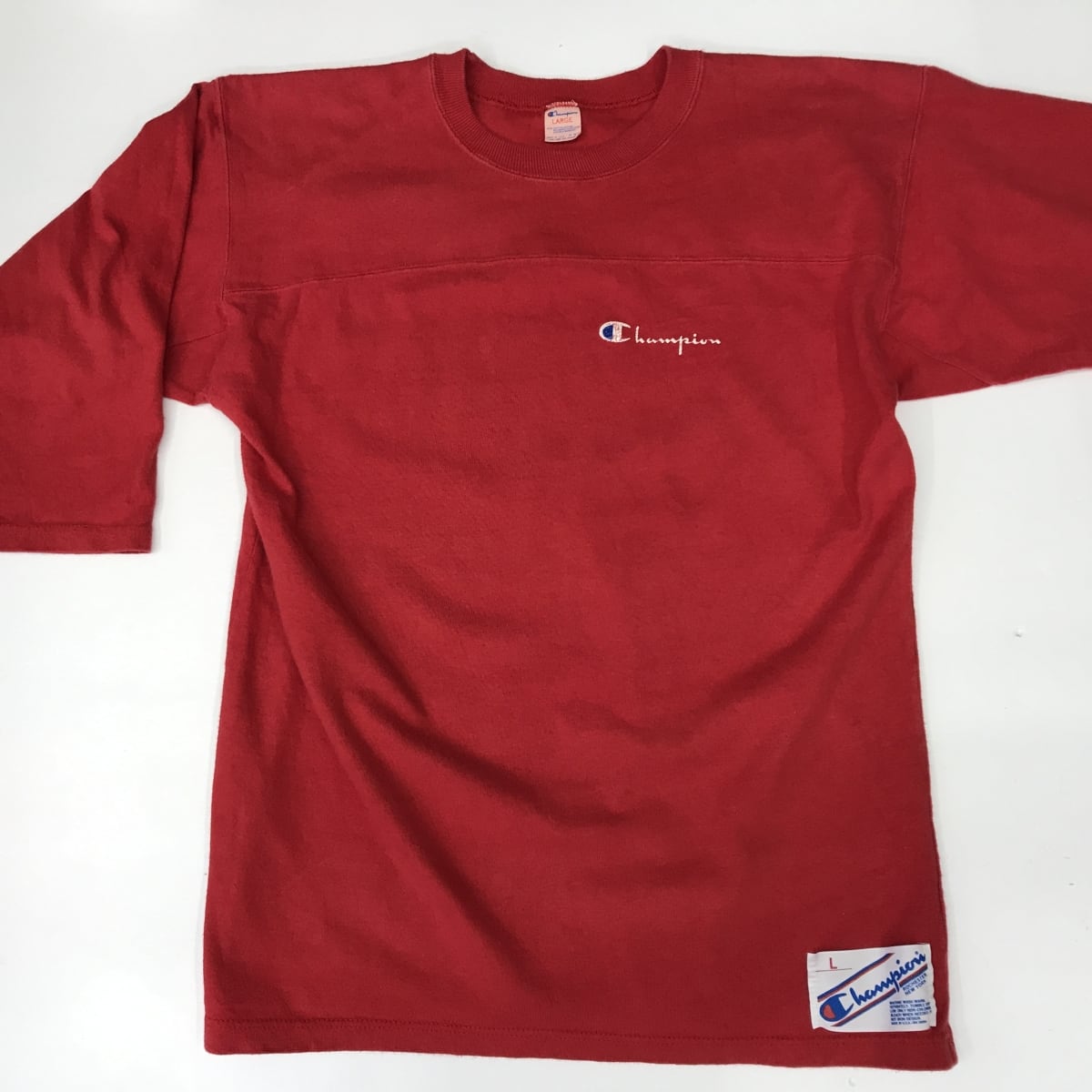 80年代 チャンピオン Champion トリコタグ フットボール七分袖Tシャツ USA製 メンズS ヴィンテージ /eaa345814