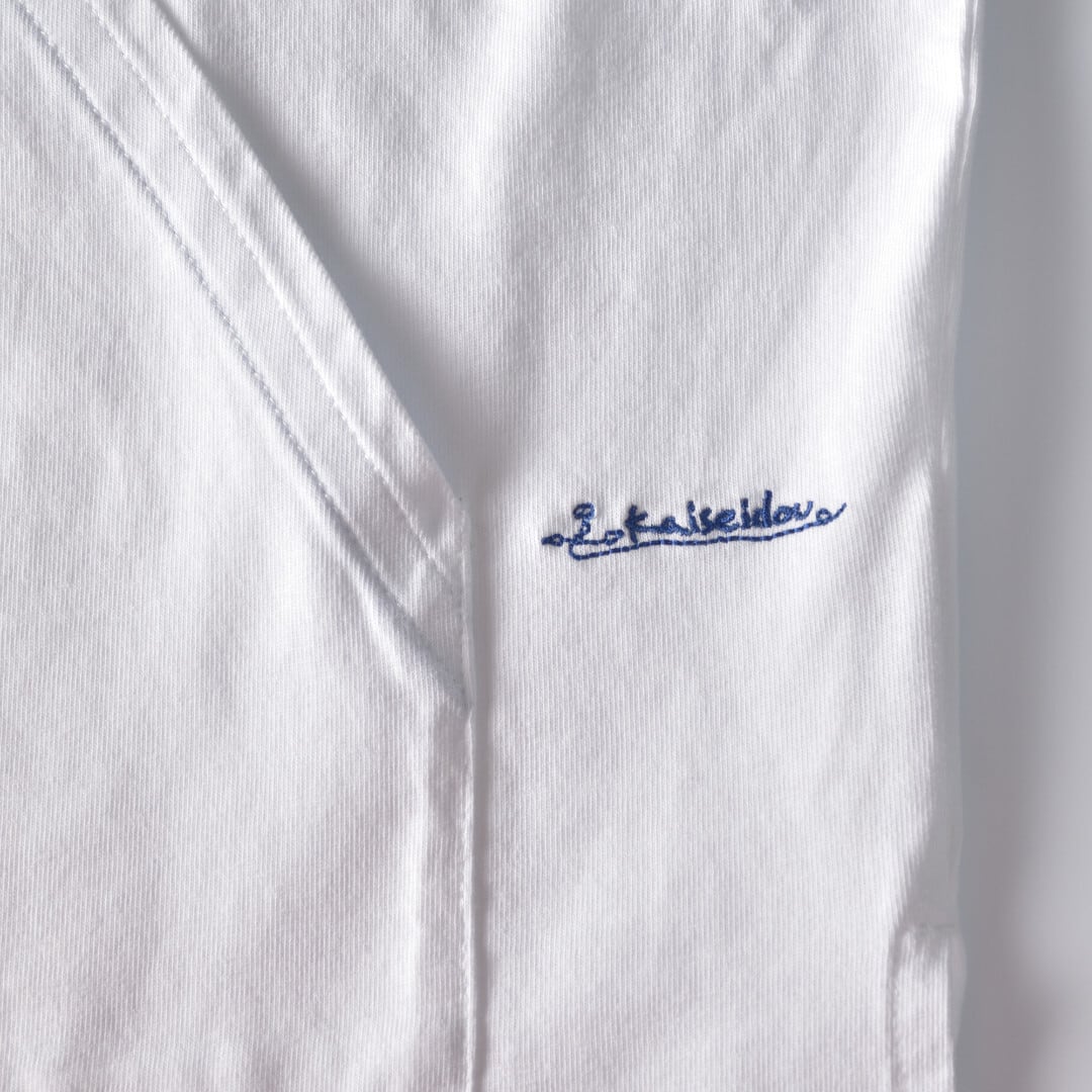 快晴堂 カイセイドウ ワークポケット8分袖Tシャツ・オフホワイト