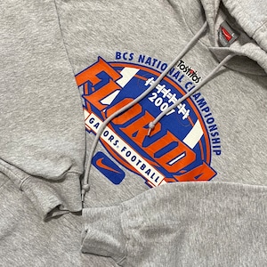 【NIKE】メキシコ製 カレッジ フロリダ大学 Florida Gators football ゲーターズ フットボール ロゴ パーカー スウェット フーディー ナイキ L US古着