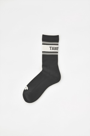 Sato Border Socks: Color Charcoal