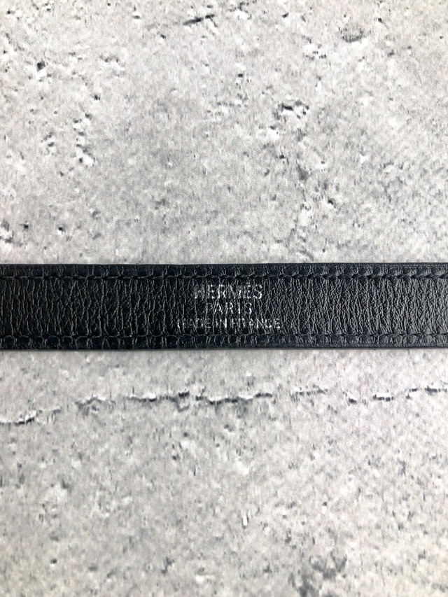 HERMES エルメス ブレスレット ブラック レザー ケリー ドゥブル トゥール vintage ヴィンテージ オールド tjfai6