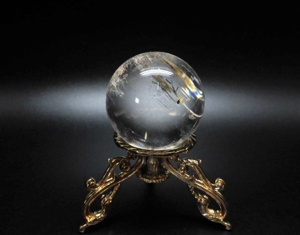 【送料無料】【高品質】72mm ブラジル産天然レインボー水晶玉 no.5