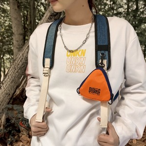 Triangle-shaped Mini Pouch with Key Ring ‐5col‐  A0195