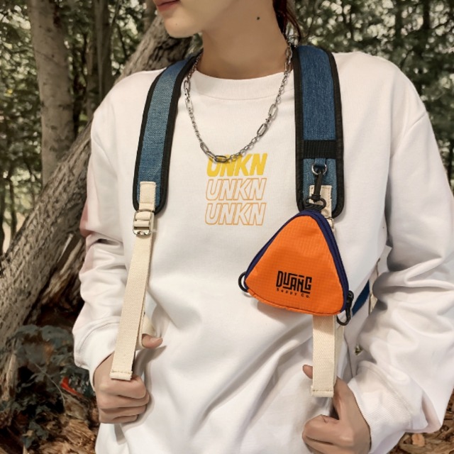 Triangle-shaped Mini Pouch with Key Ring ‐5col‐  A0195