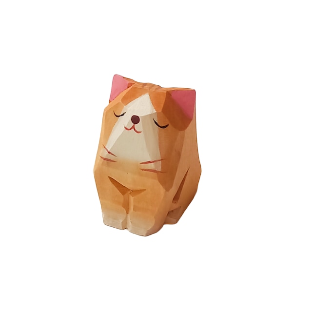 【手彫り】ウッドディフューザー ネコ