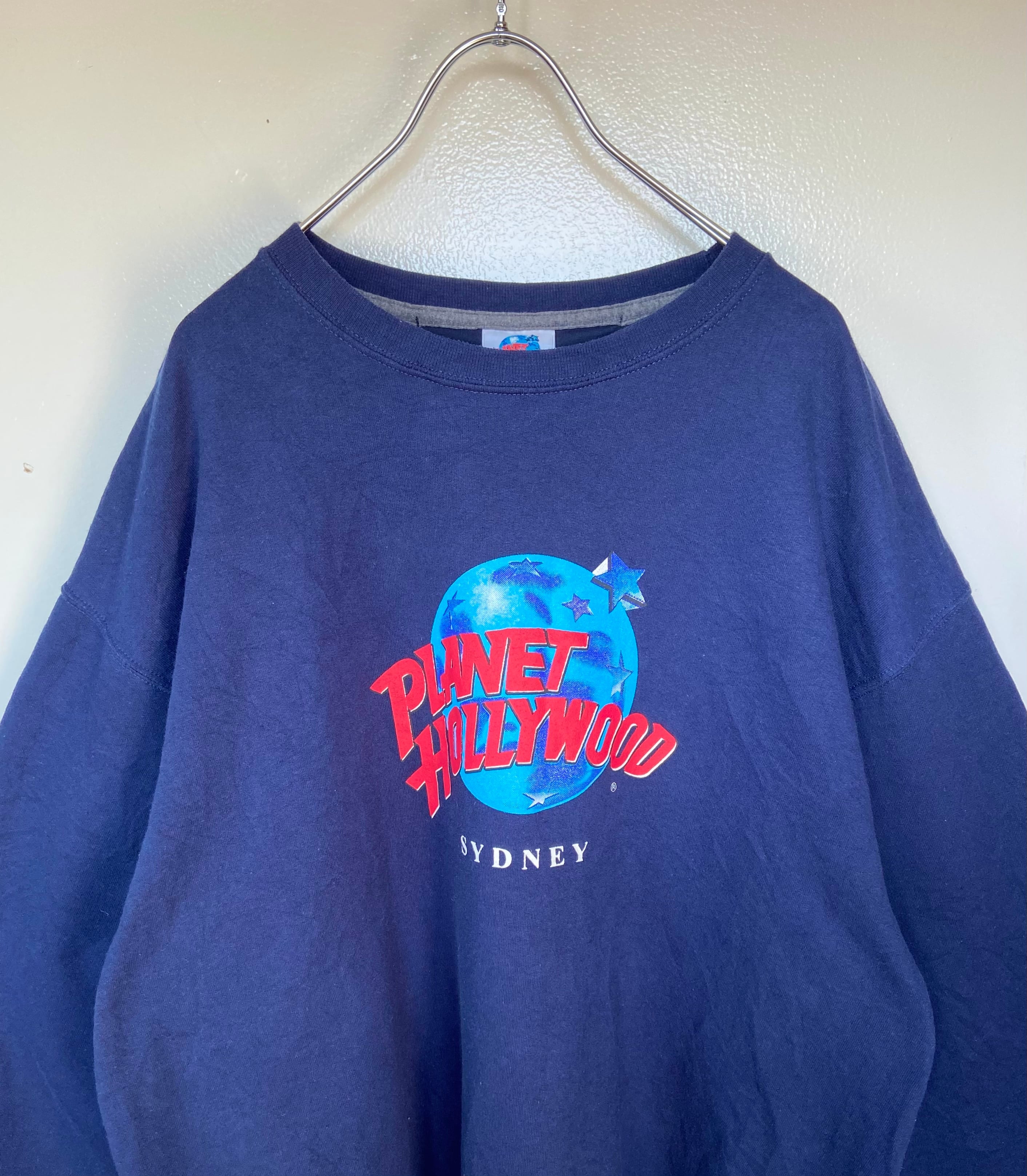 USA製 PLANET HOLLYWOOD/プラネット ハリウッド スウェット 紺（ネイビー）オーバーサイズ