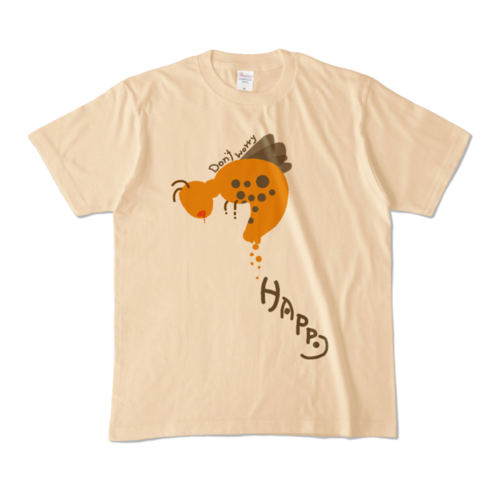 Bee happy Tシャツ　ナチュラル　pixivFACTORY