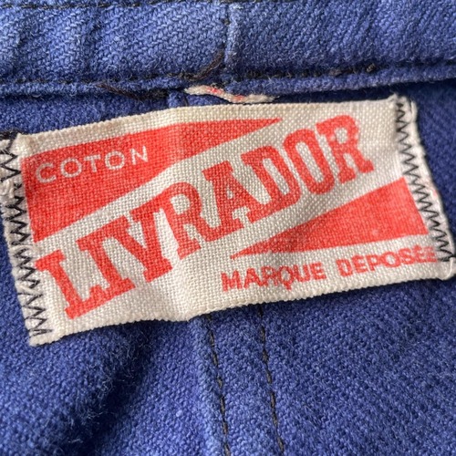 50-60s LIVRADOR 刺繍タグ コットンツイル フレンチワークジャケット 詳細写真2